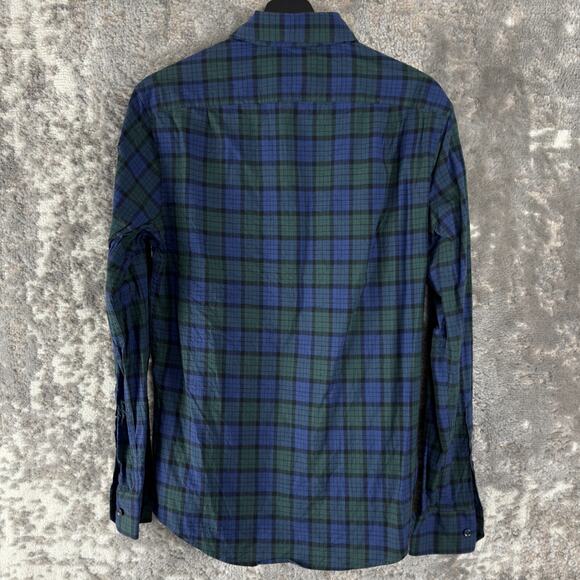 Goodfellow Co Size S Checker Stretch Casual Button Shirt Long Sleeve Pocket - Picture 4 of 8